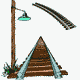 MG: railroad; railway; railroad track