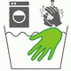 MG: wash; launder